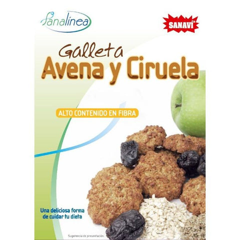Comprar online GALLETA FIBRA SACIANTE AVENA Y CIRUELA de SANAVI. Imagen 1