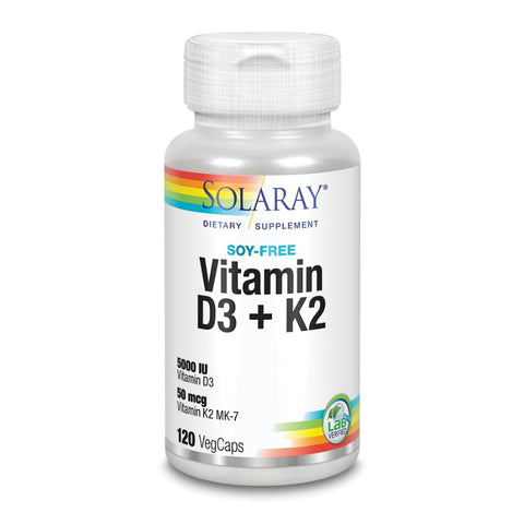 Comprar online VITAMINA D3 & K2 (MK7) 120 Caps de SOLARAY. Imagen 1