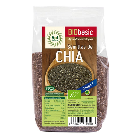 Comprar online SEMILLAS DE CHIA BIO 250 g de SOLNATURAL. Imagen 1