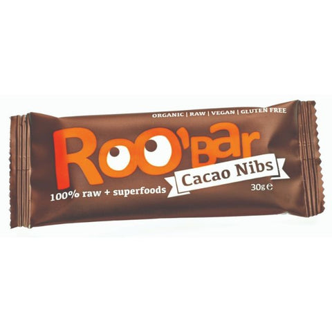 Comprar online BARRITA CACAO NIBS & ALMONDS 30gr de ROOBAR. Imagen 1