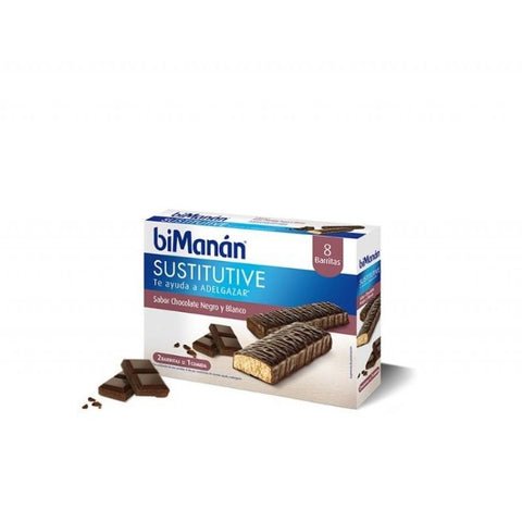 Comprar online BMN CAJA BARRITA DE CHOCO NEGRO Y BLANCO 8 Barrita de BIMANAN. Imagen 1