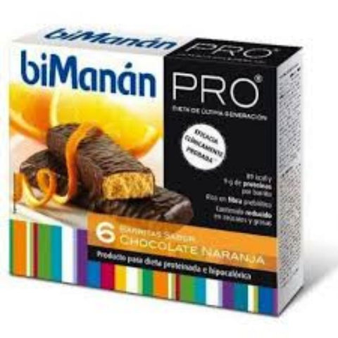 Comprar online BMN PRO BARRITAS CHOCOLATE NARANJA 6 Barritas de BIMANAN. Imagen 1