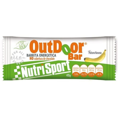 Comprar online CAJA 20 BARRITAS OUTDOOR PLATANO de NUTRISPORT. Imagen 1