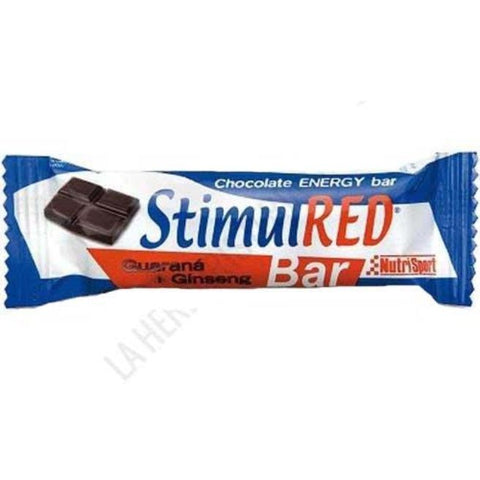 Comprar online CAJA 24 BARRITAS STIMULRED CHOCO 46 g de NUTRISPORT. Imagen 1