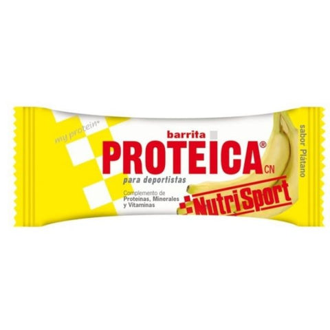 Comprar online CAJA BARRITA PROTEICA PLATANO 46 gr de NUTRISPORT. Imagen 1