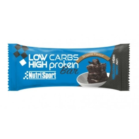 Comprar online CAJA BARRITAS LOW CARBS BROWNIE 60 gr 16 Barritas de NUTRISPORT. Imagen 1