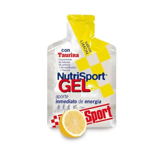 Comprar online CAJA NUTRISPORT GEL TAURINA LIMON 40 GRAMOS de NUTRISPORT. Imagen 1
