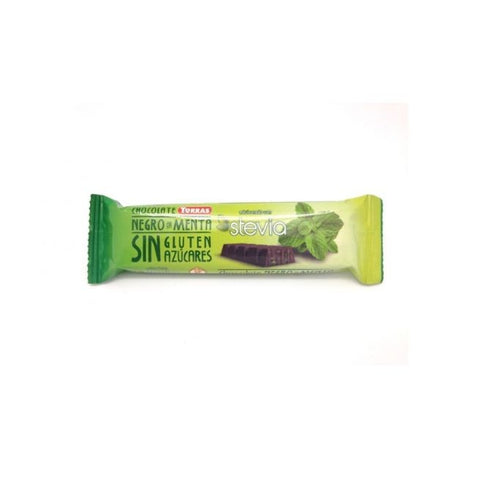 Comprar online EXP BARRITAS CHOCO NEGRO CON MENTA STEVIA 24 Ud de TORRAS. Imagen 1