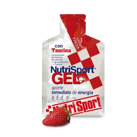 Comprar online EXPOSITOR GEL TAURINA FRESA 24 Sobres de NUTRISPORT. Imagen 1