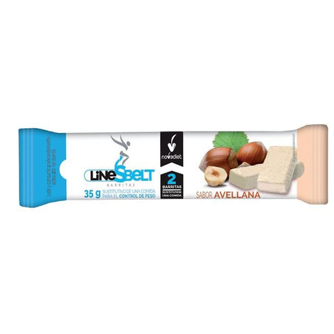 Comprar online LINE SBELT AVELLANA BARRITAS 35 G de NOVADIET. Imagen 1