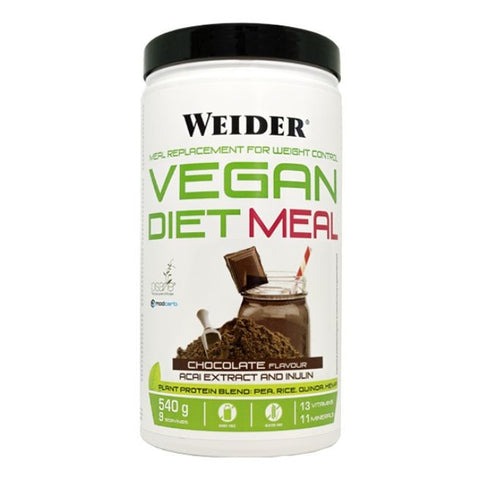 Comprar online VEGAN DIET MEALCHOCO SUSTITUTO COMIDA 540 G de WEIDER. Imagen 1
