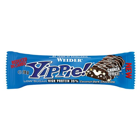 Comprar online YIPPIE BAR COCO-DARK CHOCOLATE 70 G de WEIDER. Imagen 1