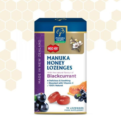 Comprar online CARAMELOS MIEL DE MANUKA MGO400+ GROSELLERO NEGRO de MANUKA WORLD. Imagen 1