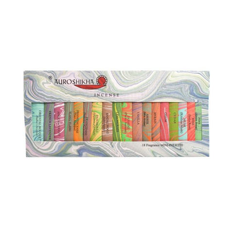 Comprar online ESTUCHE MINI-INCIENSOS AUROSHIKHA 18 FRAG DISTINTA de AUROSHIKHA. Imagen 1