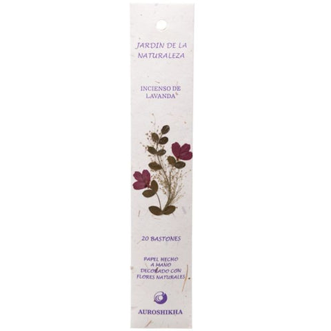 Comprar online INCIENSO JARDIN DE LA NATURALEZA FRAGANCIA LAVANDA de AUROSHIKHA. Imagen 1