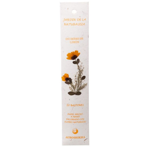Comprar online INCIENSO JARDIN DE LA NATURALEZA FRAGANCIA LIMON de AUROSHIKHA. Imagen 1