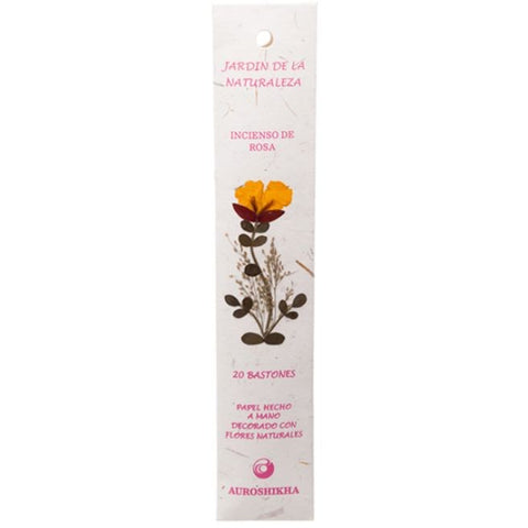 Comprar online INCIENSO JARDIN DE LA NATURALEZA FRAGANCIA ROSA de AUROSHIKHA. Imagen 1