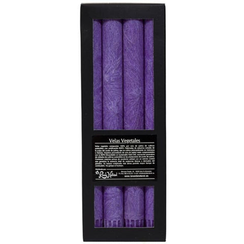 Comprar online VELAS CILINDRICAS PARA CANDELABRO VIOLETA de KERZERMAN. Imagen 1