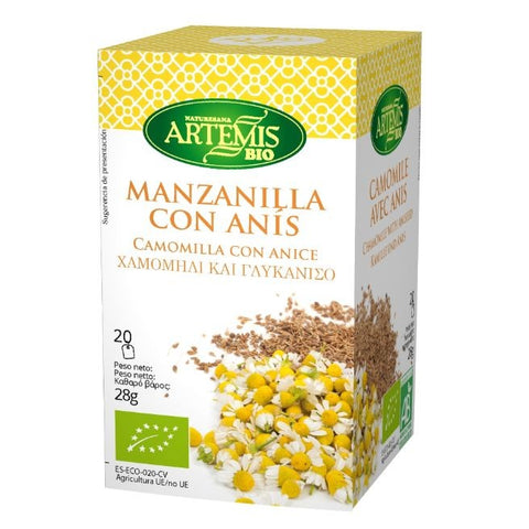 Comprar online MANZANILLA CON ANIS ECO 20 Filtros de ARTEMISBIO. Imagen 1
