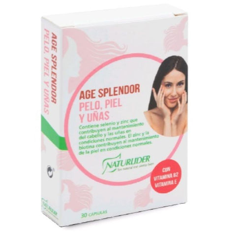 Comprar online AGE SPLENDOR PELO PIEL UÑAS 30 Vcaps de NATURLIDER. Imagen 1