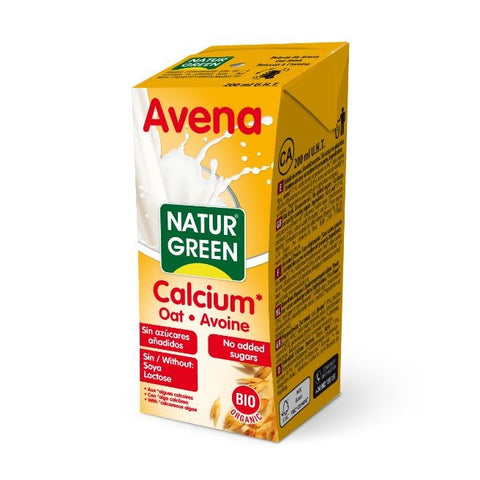 Comprar online NATURGREEN BEBIDA AVENA CALCIUM 200 ml de NATURGREEN. Imagen 1