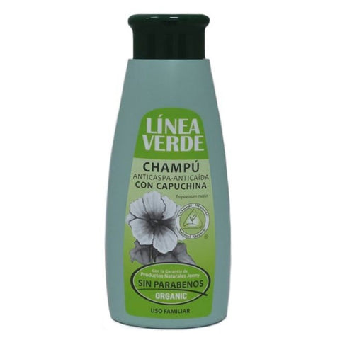 Comprar online CHAMPU ANTICASPA-ANTICAIDA CAPUCHINA 400 ml. de LINEA VERDE. Imagen 1