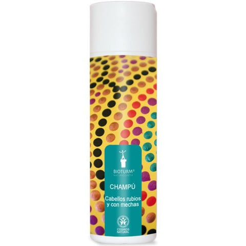 Comprar online CHAMPU CABELLOS RUBIOS TEÑIDOS Y CON MECHAS 200 ML de BIOTURM. Imagen 1