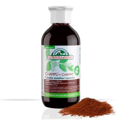 Comprar online CHAMPU HENNA CAB CASTAÑOS 300 ml BIO de CORPORE SANO. Imagen 1