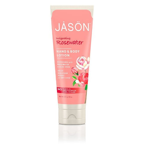 Comprar online LOCION DE MANOS Y CUERPO DE AGUA DE ROSAS 227 gr de JASON. Imagen 1