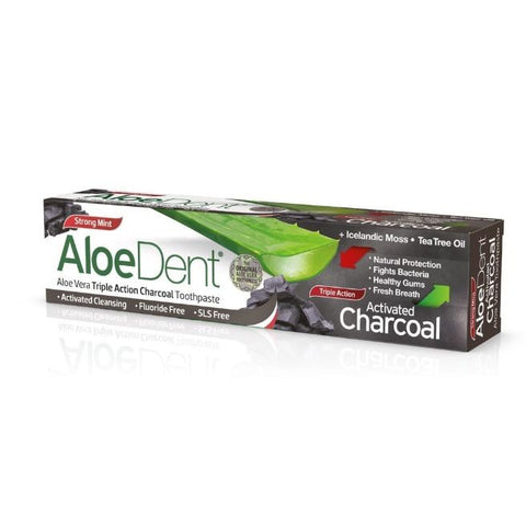 Comprar online DENTIFRICO ALOE VERA CON CARBON ACTIVADO 100 ML de OPTIMA. Imagen 1