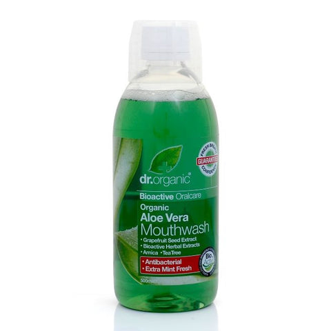 Comprar online ENJUAGUE BUCAL DE ALOE VERA 500 ml de DR ORGANIC. Imagen 1