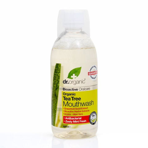 Comprar online ENJUAGUE BUCAL DE ARBOL DE TE 500 ml de DR ORGANIC. Imagen 1