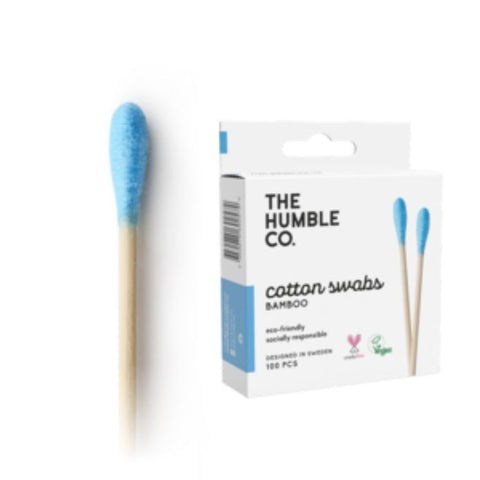 Comprar online HM BASTONCILLO ALGODON BAMBU AZUL 100 UNID de THE HUMBLE CO. Imagen 1