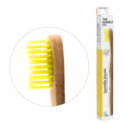 Comprar online HM CEPILLO DIENTES BAMBU ADULTO SUAVE AMARILLO de THE HUMBLE CO. Imagen 1