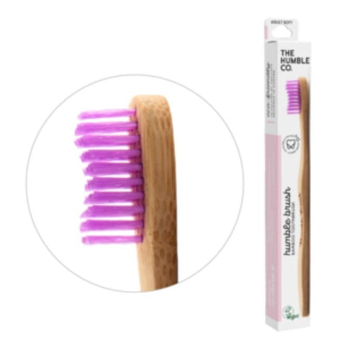 Comprar online HM CEPILLO DIENTES BAMBU ADULTO SUAVE MORADO de THE HUMBLE CO. Imagen 1