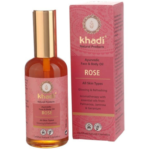 Comprar online ACEITE CORPORAL Y FACIAL DE ROSA 100 ML de KHADI. Imagen 1