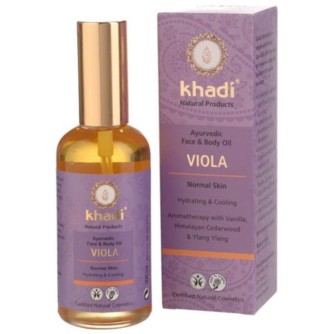 Comprar online ACEITE CORPORAL Y FACIAL DE VIOLETA 100 ML de KHADI. Imagen 1