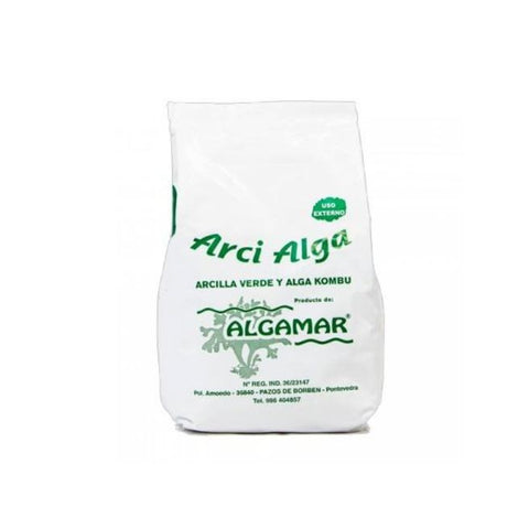 Comprar online ARCIALGA ARCILLA VERDE Y ALGA KOMBU 500 GRAMOS de ALGAMAR. Imagen 1