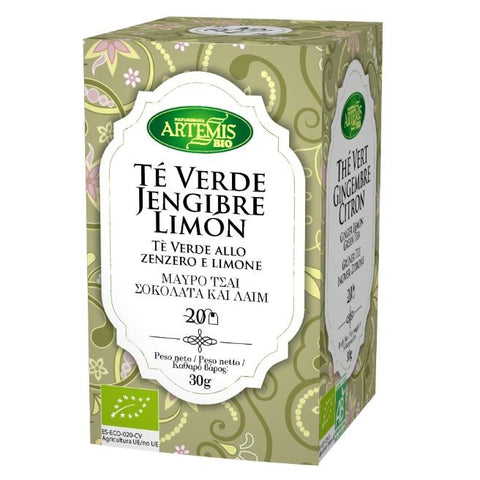Comprar online TE VERDE JENGIBRE Y LIMON ECO 20 Filtros de ARTEMISBIO. Imagen 1