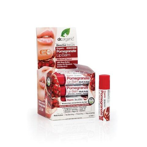 Comprar online BALSAMO LABIAL DE GRANADA 5.7 ml de DR ORGANIC. Imagen 1