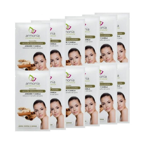 Comprar online CAJA 12 MASCARILLAS PURIFICADORA JENGIBRE Y CANELA de ARMONIA. Imagen 1