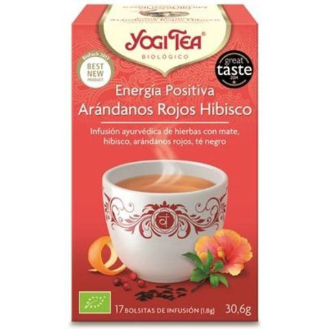 Comprar online YOGI TEA ENERGIA POSITIVA ARANDANOS HIBISCO 17 x 1 de YOGI TEA. Imagen 1
