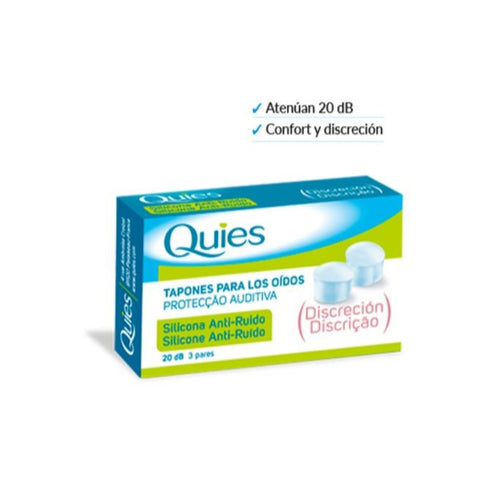 Comprar online TAPON QUIES SIL ANTIRUIDO 6 Unidades de QUIES. Imagen 1
