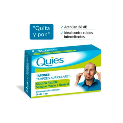 Comprar online TAPON SILICONA CORDON QUIES 2 Unidades de QUIES. Imagen 1