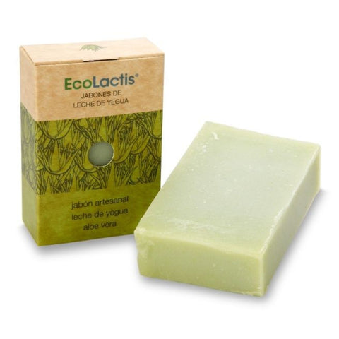 Comprar online JABON 10% LECHE DE YEGUA Y ALOE VERA PASTILLA 100 de ECOLACTIS. Imagen 1