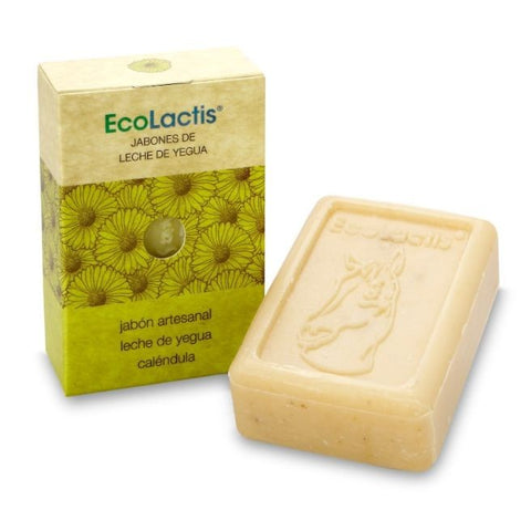 Comprar online JABON 10% LECHE DE YEGUA Y CALENDULA PASTILLA 100 de ECOLACTIS. Imagen 1