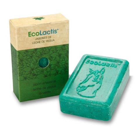 Comprar online JABON 10% LECHE DE YEGUA Y TE VERDE PASTILLA 100 G de ECOLACTIS. Imagen 1