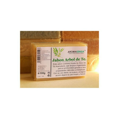 Comprar online JABON ARBOL DE TE CON MANTECA DE KARITE 100G de AROMASENSIA. Imagen 1