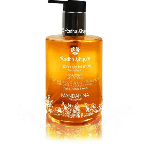 Comprar online JABON DE MANOS BOTELLA 300 CC. MANDARINA de RADHE SHYAM SPIRITUAL SKY. Imagen 1