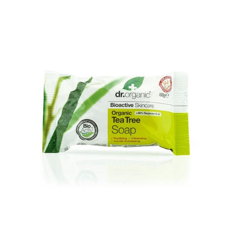 Comprar online JABON EN PASTILLA ARBOL DE TE 100 gr de DR ORGANIC. Imagen 1